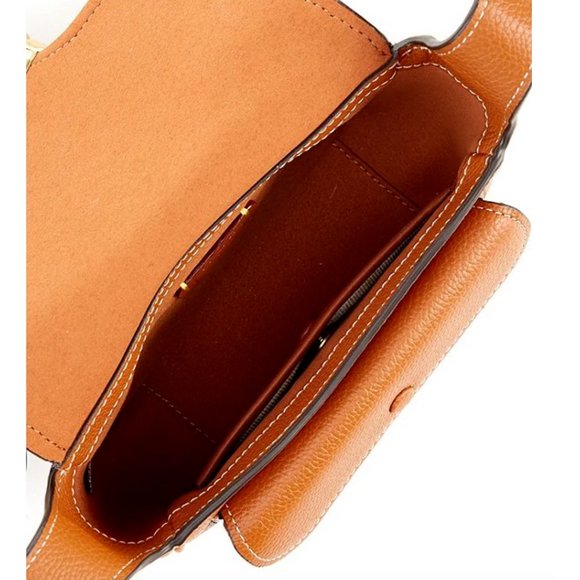 NWT COACH Tabby Leather 19 Braided Saddle Bag - Burnished Amber - Picture 3 of 4